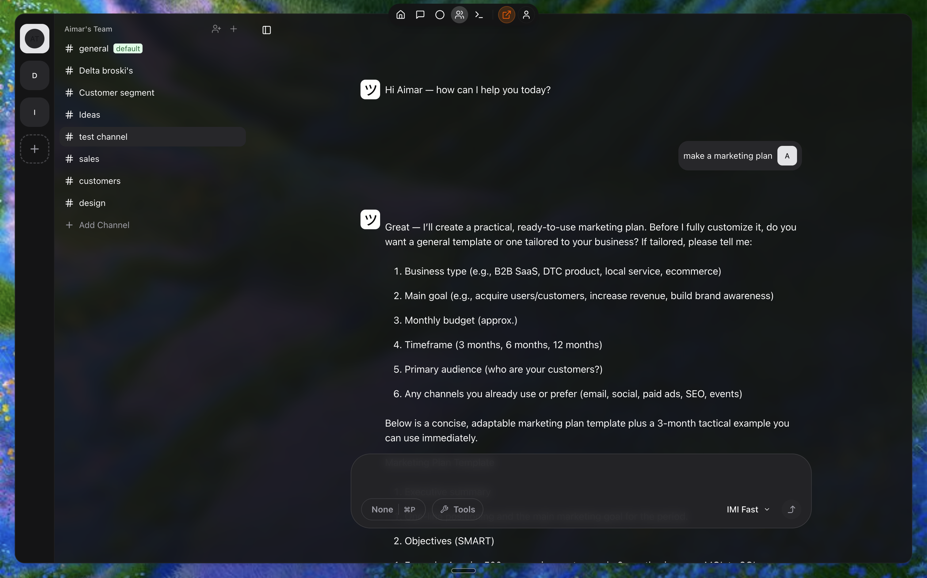 Multiplayer AI Chat Interface